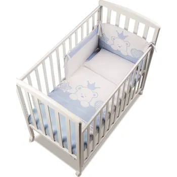 Příslušenství pro dětskou postel a kolébku Italbaby Baby Re mantinel s ložním prádlem modrý