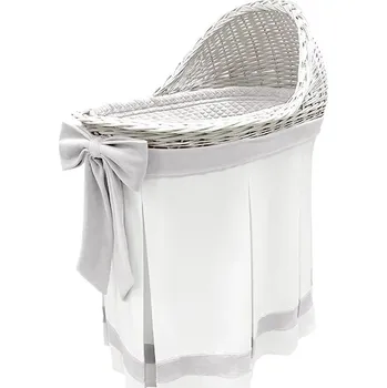 Kočárek Caramella proutěný kočárek s šedou mašlí