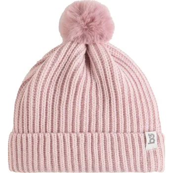 Čepice Baby's only dětská čepice s bambulí Cool staro růžová