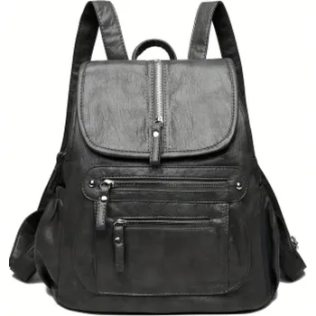 Městský batoh Dámský kožený batoh Barva: Šedá