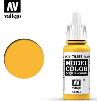 Modelářská barva Vallejo - Model Color 15 Flat Yellow 17 ml. 70953