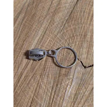 Zip Jezdec ke spirálovým zipům 6 mm s kroužkem barva nikl