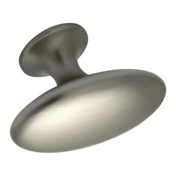 Knopka Oval Simple šířka 60 mm, výška 35 mm, zinkový odlitek nerez efekt