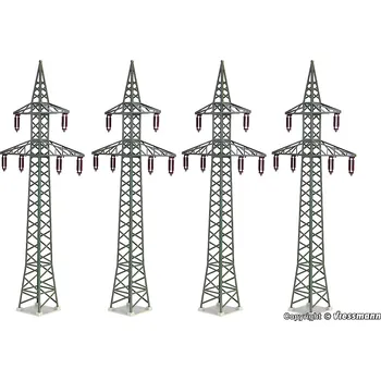 Modelová železnice KIBRI 38533 H0 Stavebnice - stožár vysokého napětí 4ks KI38533