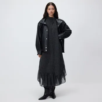 Dámské šaty Reserved - Puntíkované šaty - černý - 454IM-99X - 454IM-99X-M