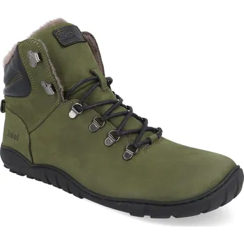 Dámská zimní obuv Barefoot zimní boty Koel - Porter LambsWool Khaki zelené Velikost: 44
