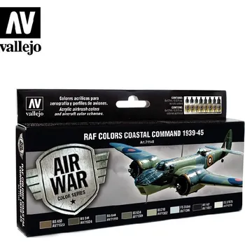Modelářská barva Vallejo - Model Air Set 71148 Coastal Command 1939-45 8x17 ml.