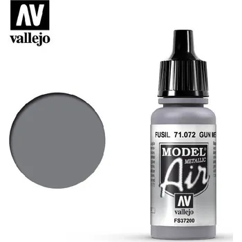 Modelářská barva Vallejo - Model Air 71072 Gun Metal 17 ml.