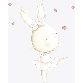 Samolepící dekorace Suenos De Ciguena Suenos De Cigüeña vinylová nálepka zajíček baletka