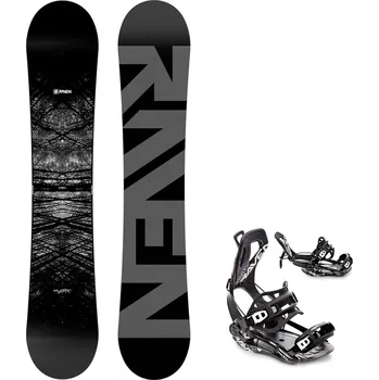 Snowboarding Snowboard komplet Raven Mystic + vázání Fastec FT360 black Velikost: 163W cm, Velikost vázání: M