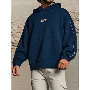 Pánská mikina Sinsay - Žakárová mikina s kontrastním lemováním - námořnická modrá - 937EU-59X - 937EU-59X-XL