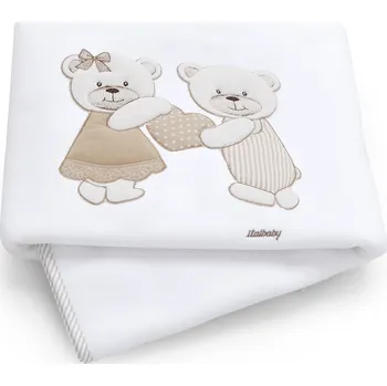 přikrývka Italbaby fleecová deka do postýlky Dolci Coccole Barva: Béžová
