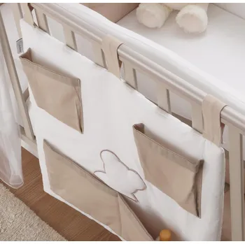 Příslušenství pro dětskou postel a kolébku Italbaby závěsný kapsář na postýlku Matisse Barva: Šedá