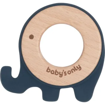 Hračka pro nejmenší Baby's only kroužek ke kousání slon tmavě modrý