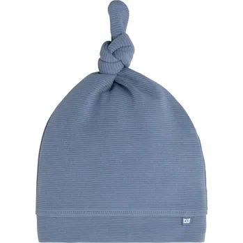 Kojenecká čepice Baby's only Bio bavlněná čepice Pure s uzlíkem modrá Velikost: 3 - 6 měsíců