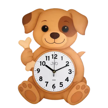 Hodiny JVD Dětské nástěnné netikající tiché hodiny JVD HJ115 - PEJSEK