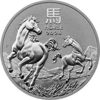 Stříbrná investiční mince Year of the Horse Rok Koně Lunární 1 Oz 2026