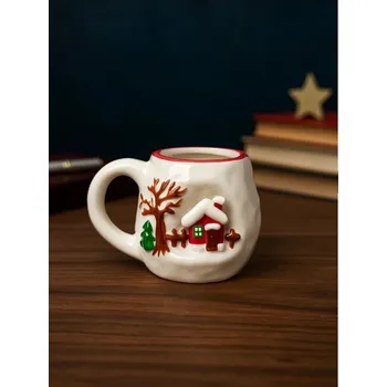 Stolování Sinsay - Hrnek se zimním motivem - červená - 169GI-33X - 169GI-33X-ONE