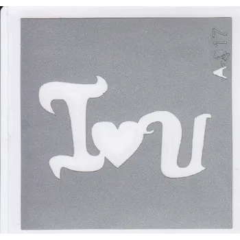 Odstranitelné tetování Šablona pro třpytivé tetování A017