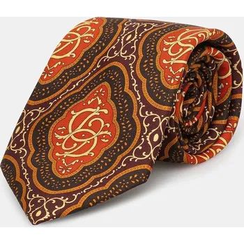 Kravata Hedvábná kravata Drôle de Monsieur La Cravate MEdaillon, ONE SIZE, oranžová, 22X