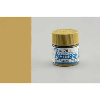 Modelářská barva Gunze - Acrysion - N079 - Dark Yellow (Sandy Yellow) - Pískově žlutá 10ml