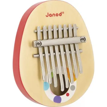 Hračka pro nejmenší Janod Dřevěný hudební nástroj pro děti Kalimba Confetti
