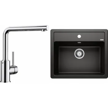 Granitový dřez Blanco Set 07-A 25 Legra 6 Černá + Mila Chrom
