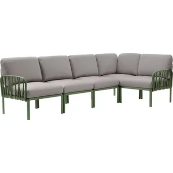 Zahradní pohovka Nardi sedačka Komodo5, rám agave, polstry Grigio Acrilico