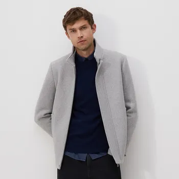 Dámský kabát Reserved - Kabát ze směsi vlny - světle šedá - 921EF-09M - 921EF-09M-3XL