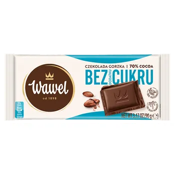 Wawel Hořká čokoláda (70%) bez přidaného cukru, 90 g