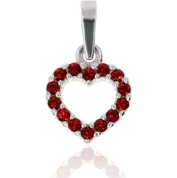 Přívěsek Granát Turnov Srdíčko s Českými granáty