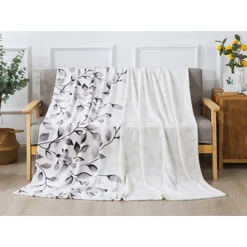 XPOSE® Mikroplyšová deka IVANKA - šedá 200x220 cm, Mikroplyš + Prodloužená možnost vrácení zboží do 50 dnů