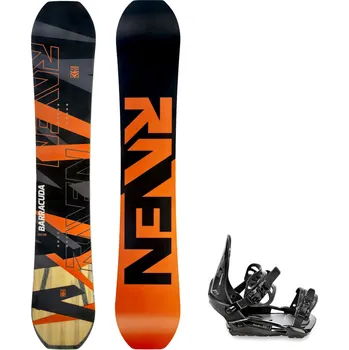 Snowboarding Snowboard komplet Raven Barracuda Carbon Orange + vázání s230 black Velikost: 157W cm, Velikost vázání: M/L