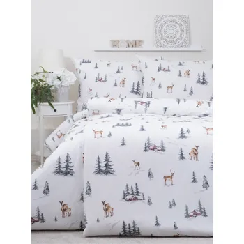 Bytový textil MKLuzkoviny.cz Flanelové povlečení - Zimní les