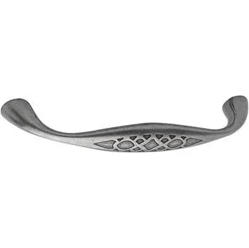 Nábytkové kování Nábytk. úchytka Djerba rozteč 128 mm, Š 147 mm, zinkek odlitek, pocín., antik