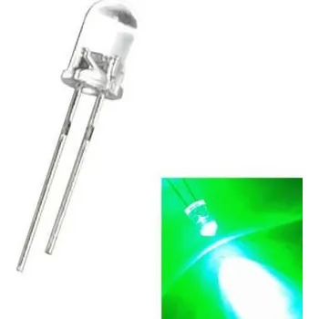 Polovodič LED dioda XINGLIGHT XL-504UGC 5mm, zelená s vysokým jasem