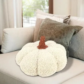 přikrývka TUZHE 3D plyšový dýňový polštář dekorace halloweenská dekorace estetický podzimní polštář na sezení