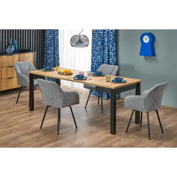 Nábytek ARTEN Rozkládací jídelní stůl QUBIK dub artisan / černý