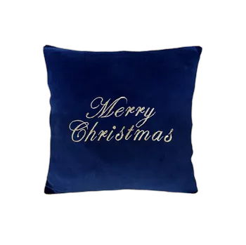 Polštář Caramella polštář Veselé Vánoce tmavě modrý