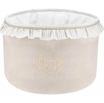 Úložný box Caramella Golden Sand kulatý odkládací box béžový