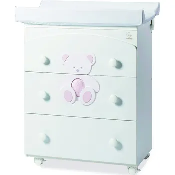 přebalovací pult a komoda Italbaby přebalovací pult s vaničkou Peluche růžový