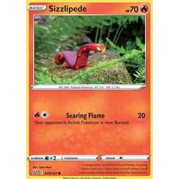 Karetní hra Pokémon BST 029/163 Sizzlipede - Battle Styles Stav: Near Mint, Verze: REVERSE HOLO