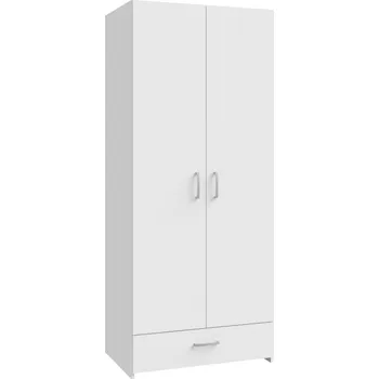 Šatní skříň Šatní skříň KELLO 2D1S, bílá, 5 let záruka + vyzvednutí ZDARMA