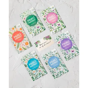 Prací prášek Prací papírky EcoHaus - testovací mix 6 vůní (celkem 30 praní) s možností výhry "Praní na celý rok zdarma"