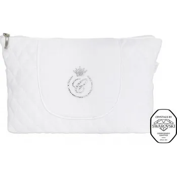 Kosmetická taška Caramella - Royal Swarovski - bílá
