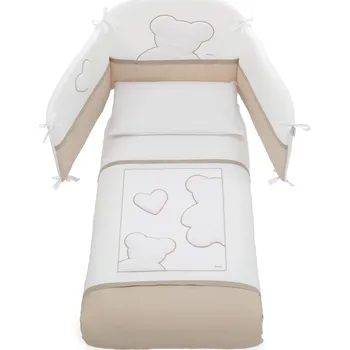 Povlečení Italbaby 5 dílná souprava do postýlky Matisse béžová