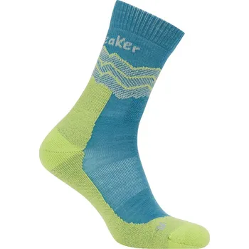 Pánské ponožky ICEBREAKER Mens Hike+ Medium Crew Across the Peaks, Topaz/Peridot/Seaglass velikost: 44,5-46,5 (L)