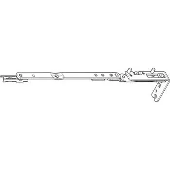 Stavebniny ROTO NT/NX raménko nůžek Designo vel.350 dřevo hloubka falcu 30 mm stříbrné levé