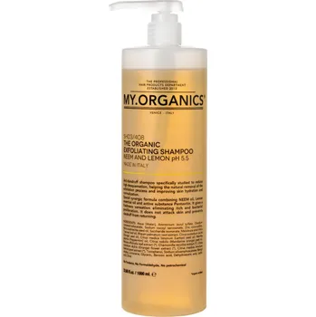 Vlasová regenerace My.Organics The Organic Exfoliating Shampoo Neem and Lemon pH 5,5 1000 ml