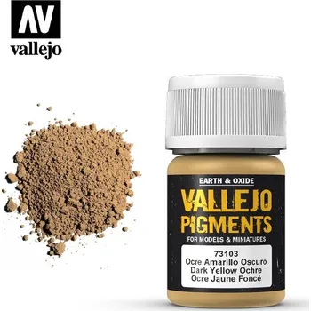 Vallejo - Pigmenty 73103 Dark Yellow Ochre 35 ml.